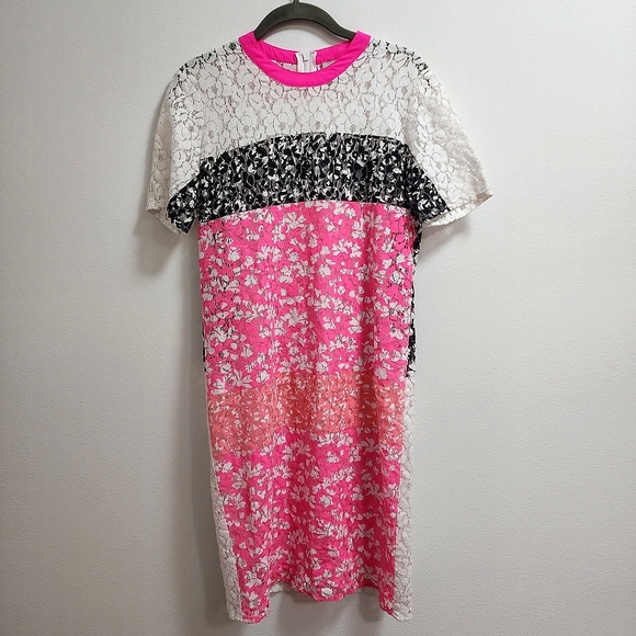 ASOS Colorblock Lace Shift Dress - Picture 1 of 9